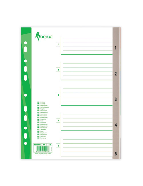Ločilni listi A4 PP 1-5