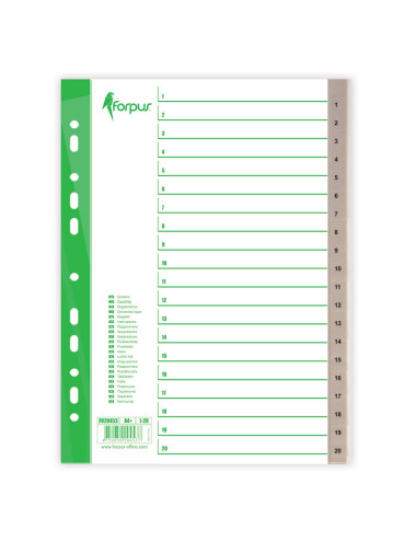 Ločilni listi A4+ PP 1-20