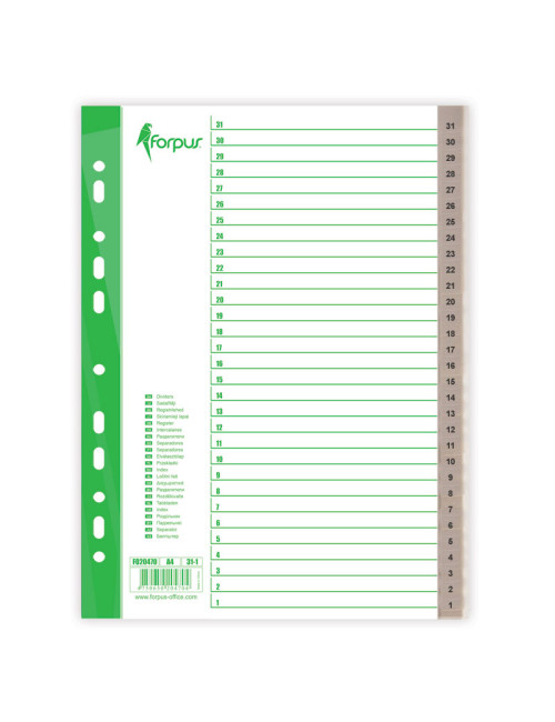 Ločilni listi A4 PP 31-1