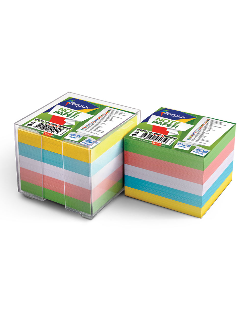 Vložni lističi za v kocko 90×90 mm 800L, barvni