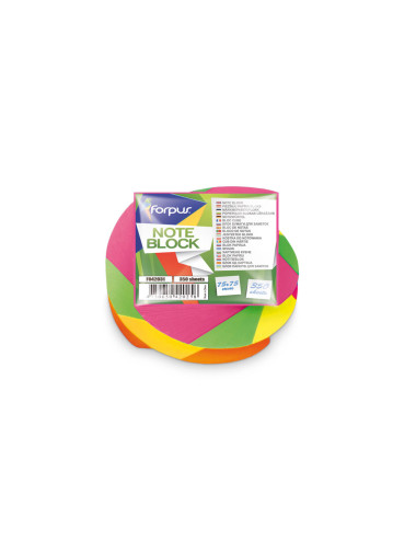 Spiralna kocka 75x75 mm 350L, neon