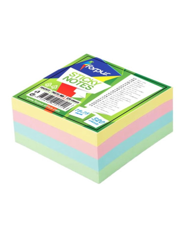Blok kocka 75×75 mm 320L, pastel barvna